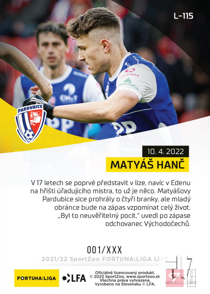 F:L.21/22 LIVE Limited 28.kolo - Hanč #?/52