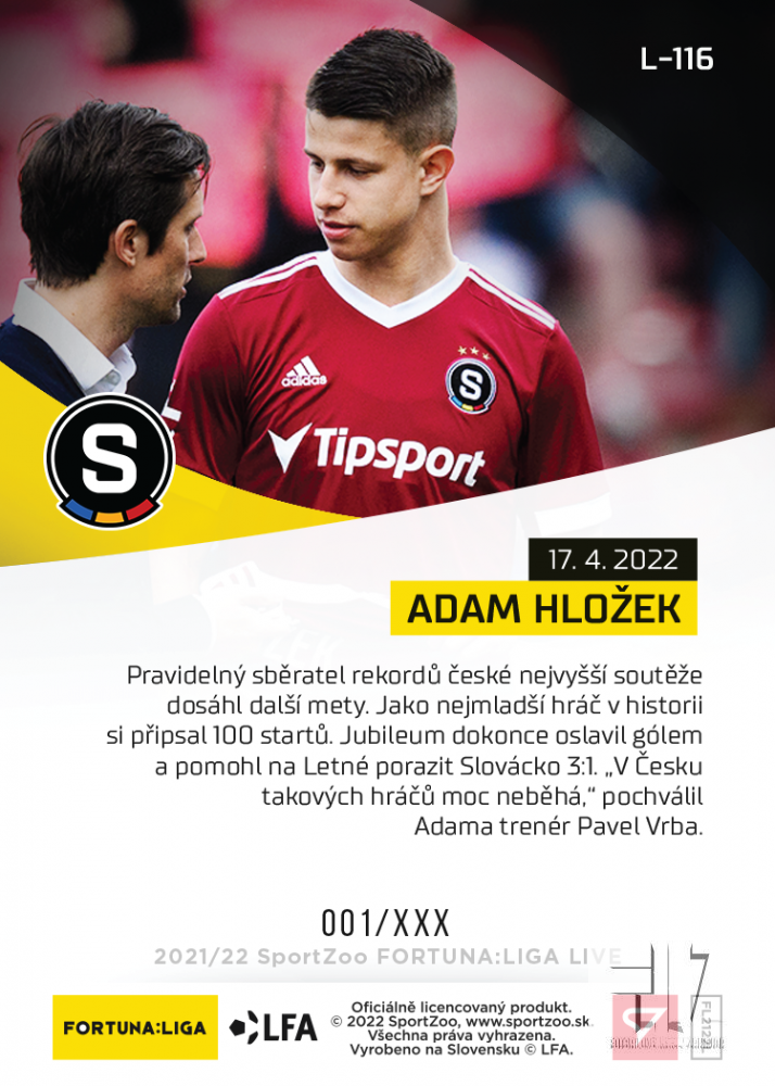F:L.21/22 LIVE Limited 29.kolo - Hložek #?/174
