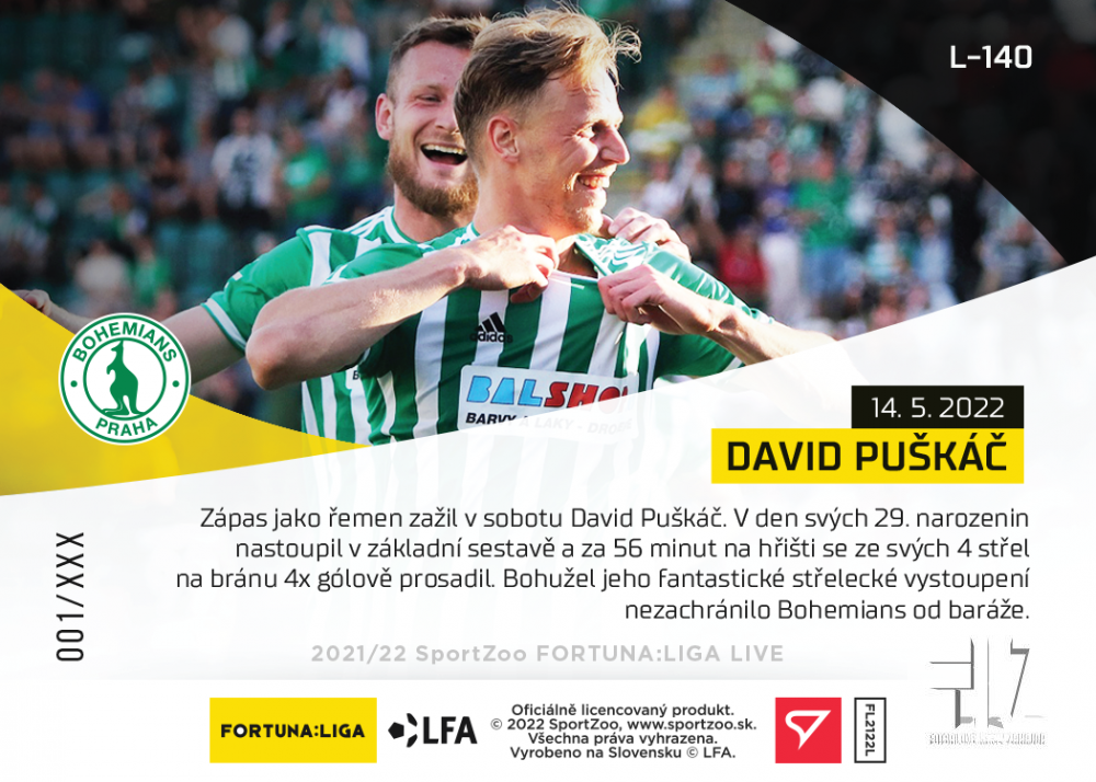 F:L.21/22 LIVE Limited Nadstavba - Puškáč #?/49