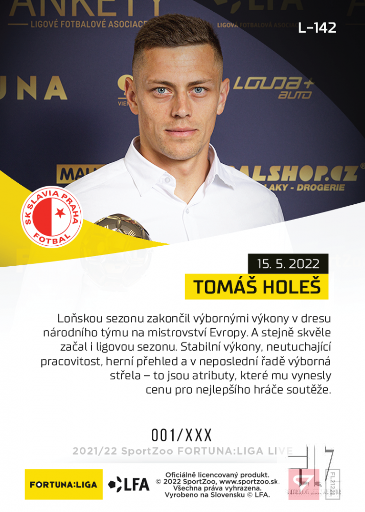 F:L.21/22 LIVE Limited Ocenění - Holeš #?/52
