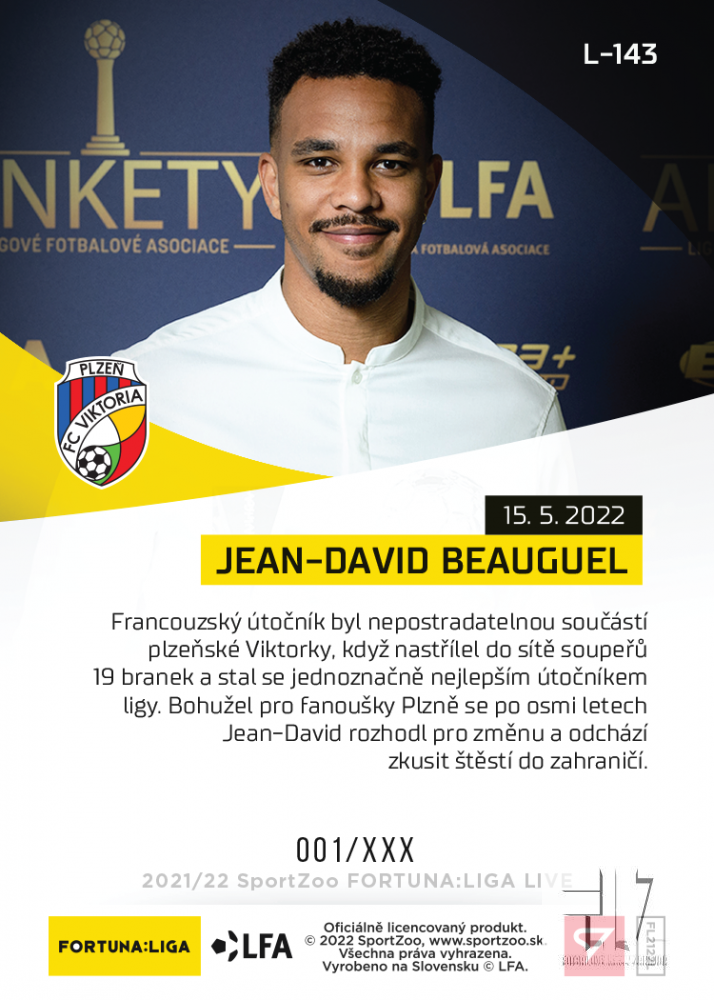 F:L.21/22 LIVE Limited Ocenění - Beauguel #?/48