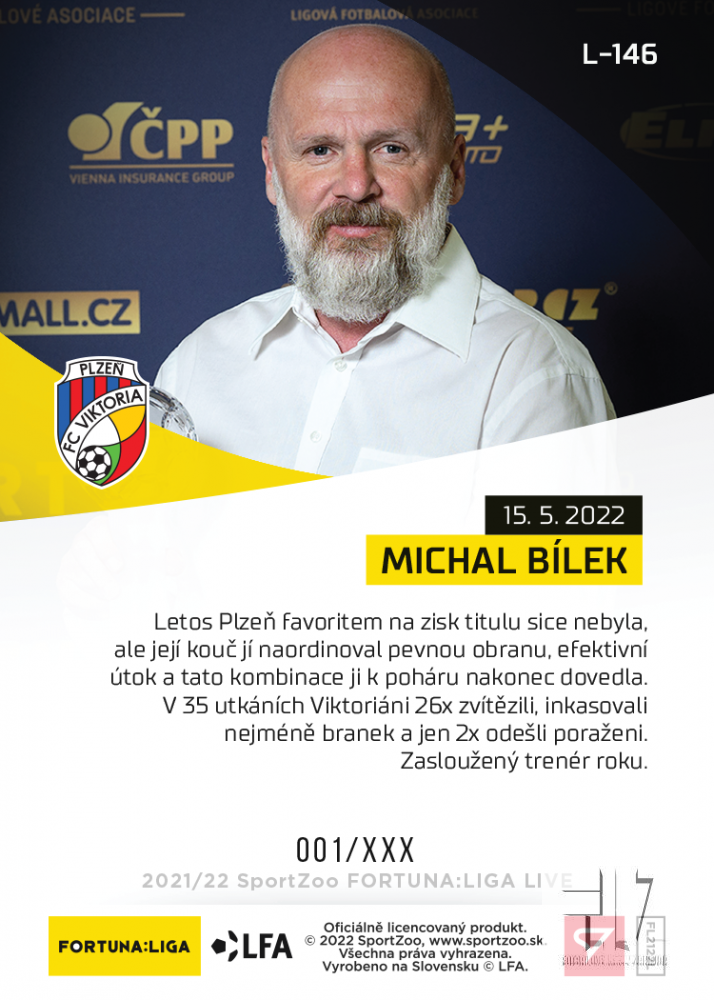 F:L.21/22 LIVE Limited Ocenění - Bílek #?/51