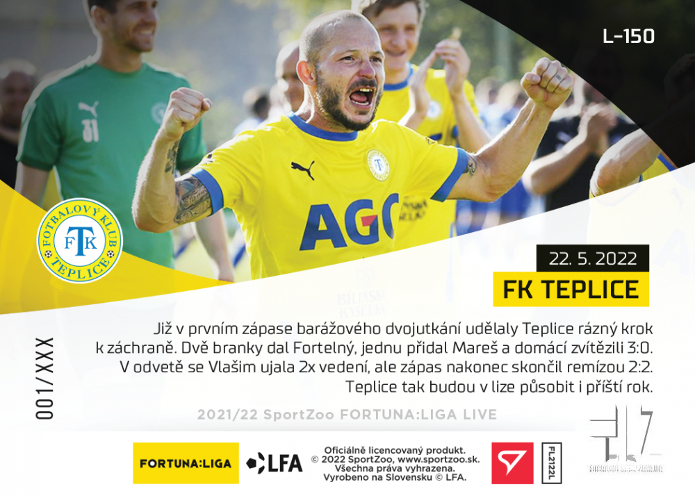 F:L.21/22 LIVE Limited Baráž - FK Teplice #?/46