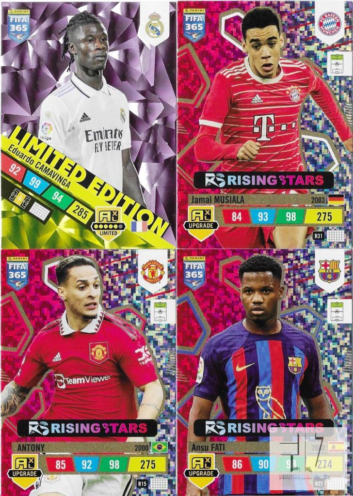 FIFA 365 2023 UPGRADE - Kompletní sada Rising Stars ( 48+2 )