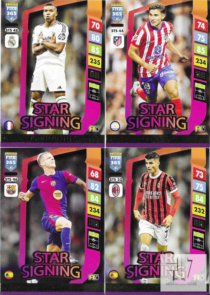 FIFA 365 2025 UPGRADE - Kompletní sada Star Signings ( 48+2 ) ( Garance Limited Mbappe )