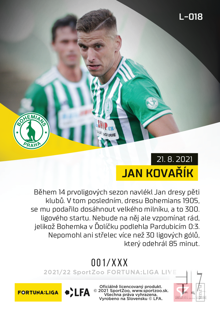 F:L.21/22 LIVE Limited 5.kolo - Kovařík #?/107