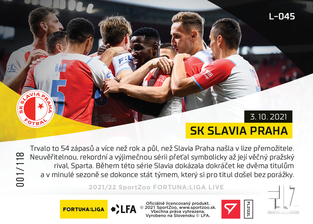 F:L.21/22 LIVE Limited 10.kolo - SK Slavia Praha #?/118