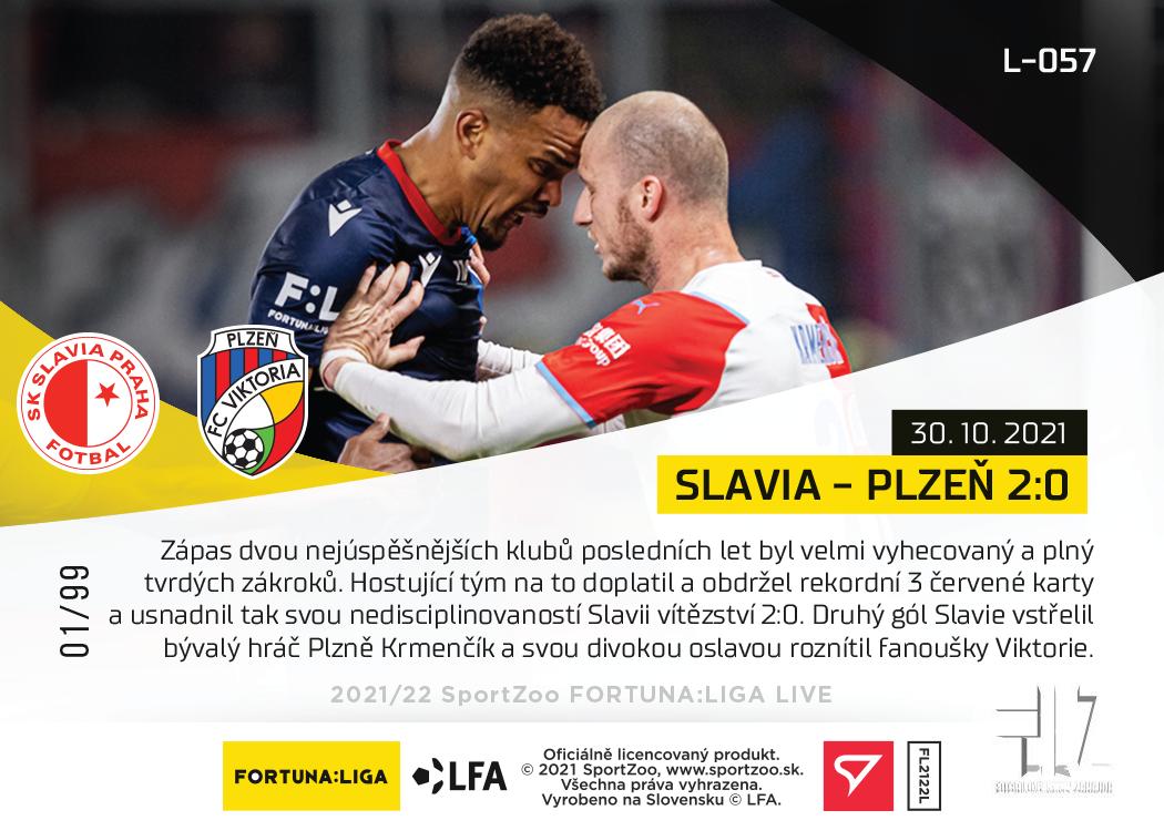 F:L.21/22 LIVE Limited 13.kolo - Slavia : Plzeň 2:0 #?/99
