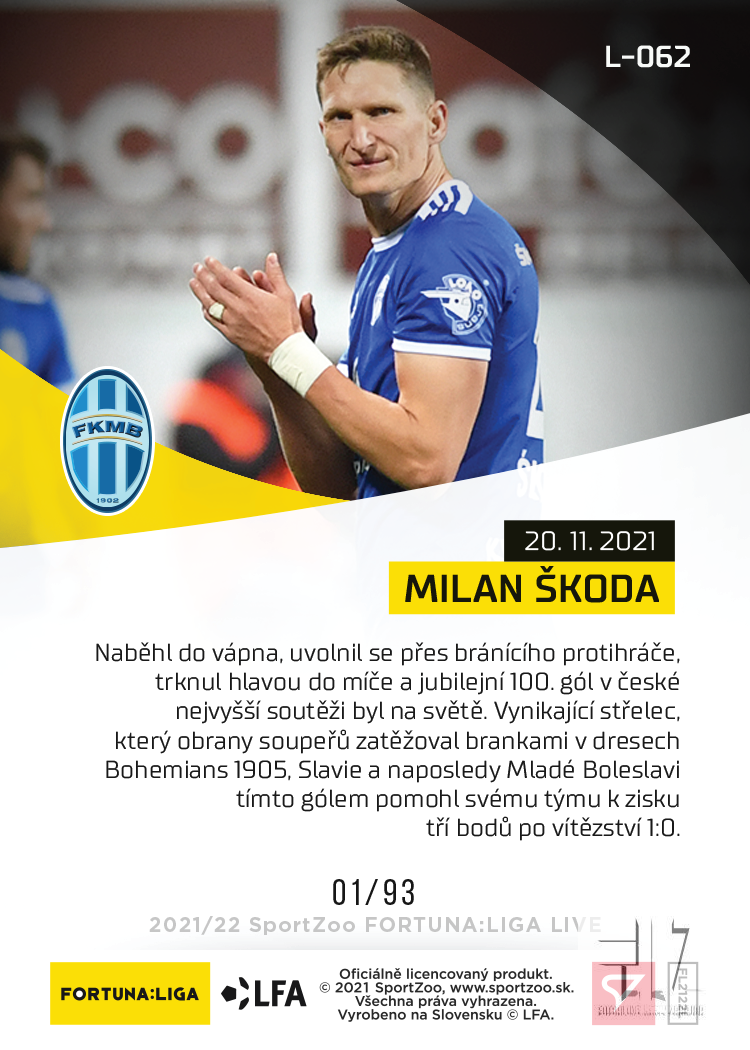 F:L.21/22 LIVE Limited 15.kolo - Škoda #?/93