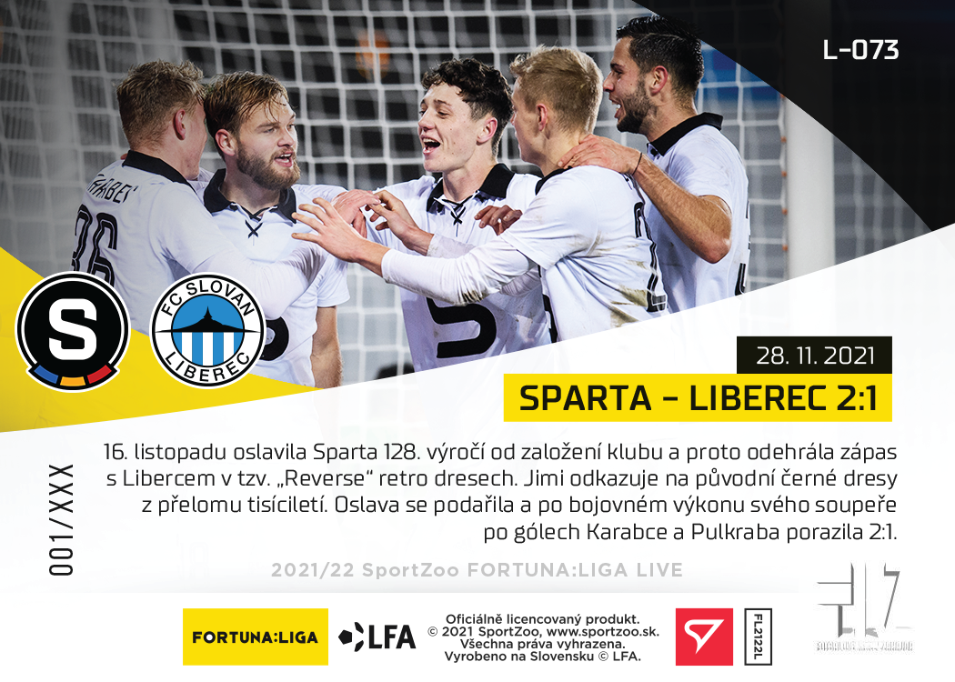 F:L.21/22 LIVE Limited 16.kolo - Sparta : Liberec 2:1 #?/94