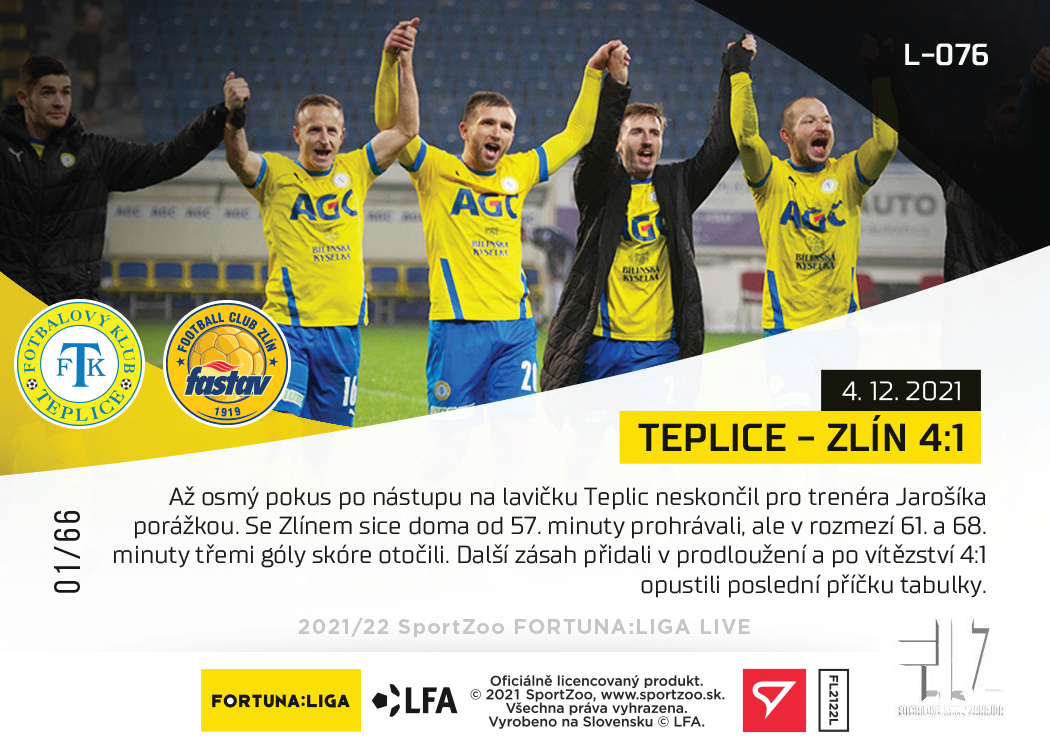 F:L.21/22 LIVE Limited 17.kolo - Teplice : Zlín 4:1 #?/66