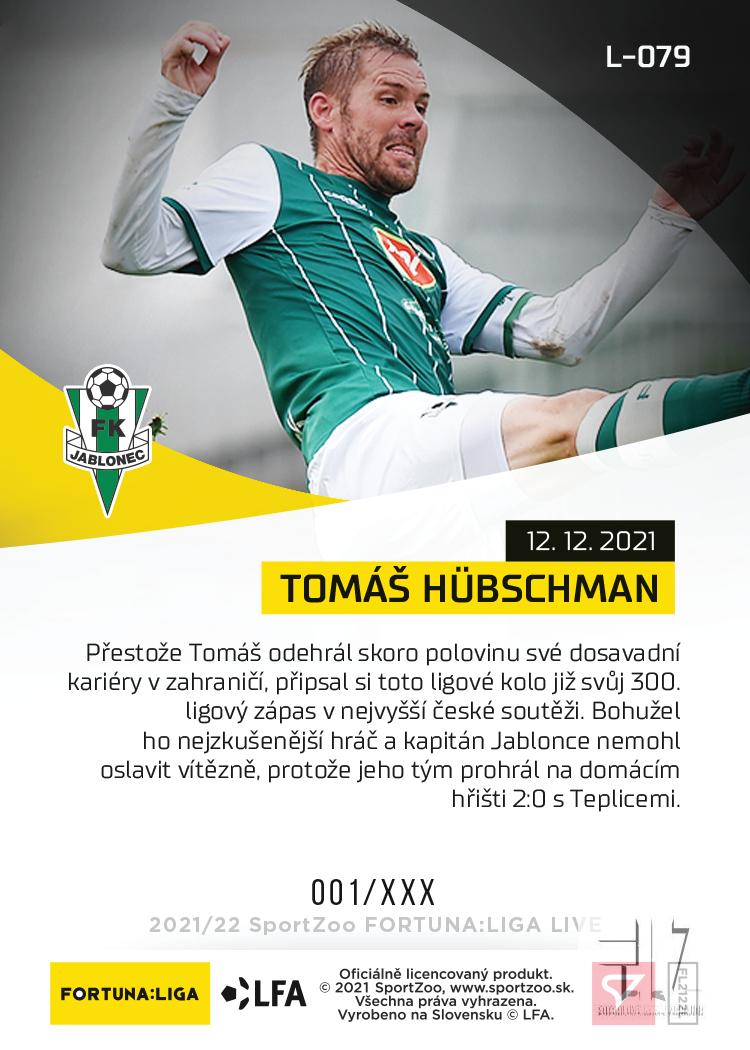 F:L.21/22 LIVE Limited 18.kolo - Hubschman #?/94