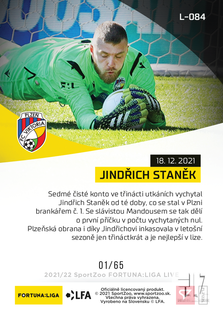 F:L.21/22 LIVE Limited 19.kolo - Staněk #?/65
