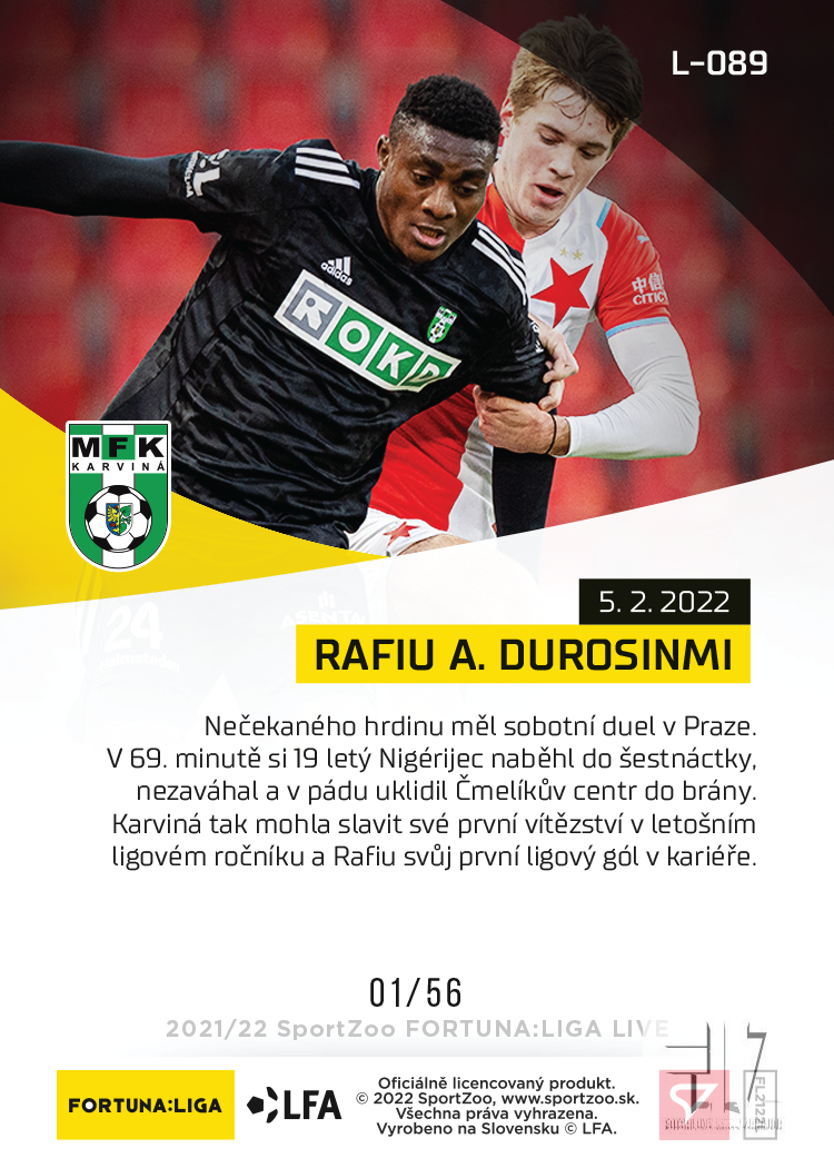 F:L.21/22 LIVE Limited 20.kolo - Durosinmi #?/56