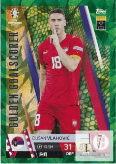 EU.24 Golden Goalscorer Parallel - Vlahovic ( Green Emerald )